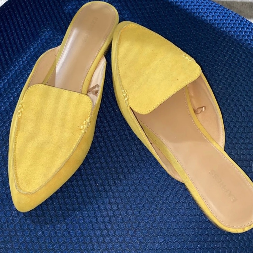 Gold Suede Loafers